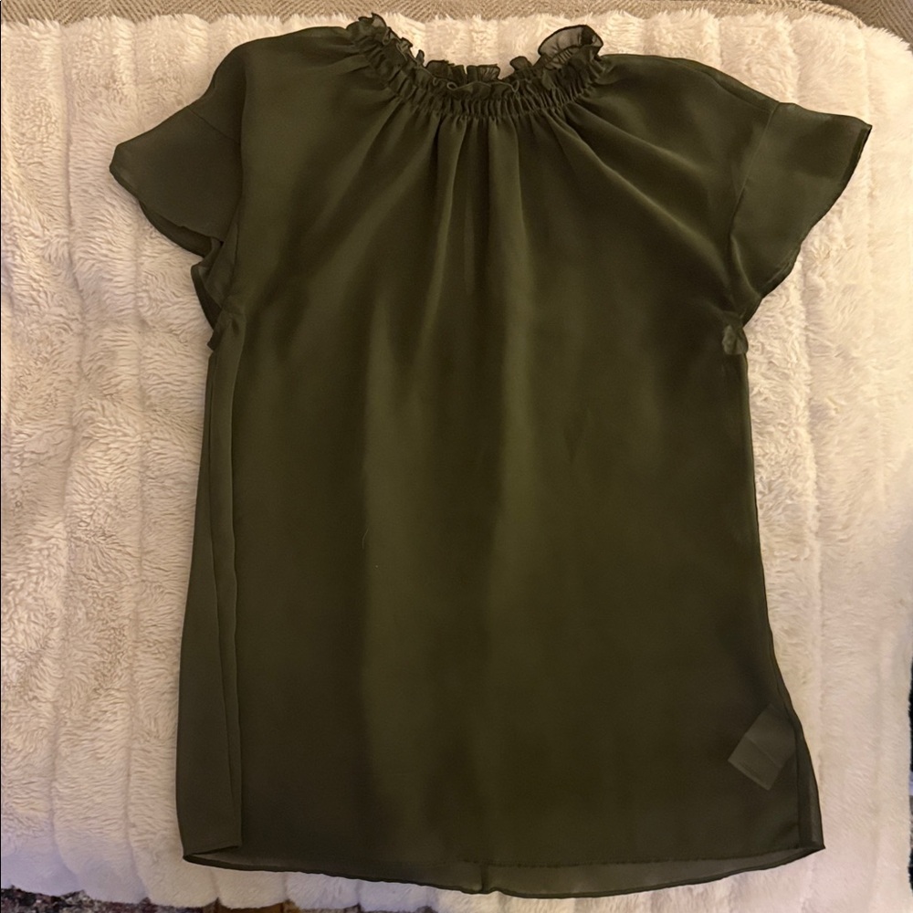Express Olive Green Blouse